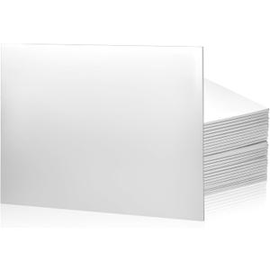 Jingmore 12 Pcs Half Sheet Rectangle Cake Drum Board Greaseproof Rectangle Cake Boards 1/4 Inch Thick Foil Corrugated Plate Drum Base for Desserts Display(14 x 19 Inch,White)