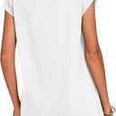 Zeagoo Womens Tops Summer Casual Cap Sleeve Tshirts Shirts Business Dressy Spring Fashion Outfits Trendy Clothes (XL)