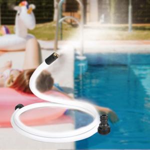 Misting Cooling System Outside Patio: Portable Standing Garden Hose - Mister for Greenhose (1, White)