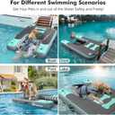 Inflatable Dog Boat Ramp for Dogs Up to 240 lbs, Inflatable Dock Floating Platform with Anti-Slip EVA Foam Safe & Easy Water Access, Dog Ramp for Boat, Pools, Lakes, Boats, Docks, Green