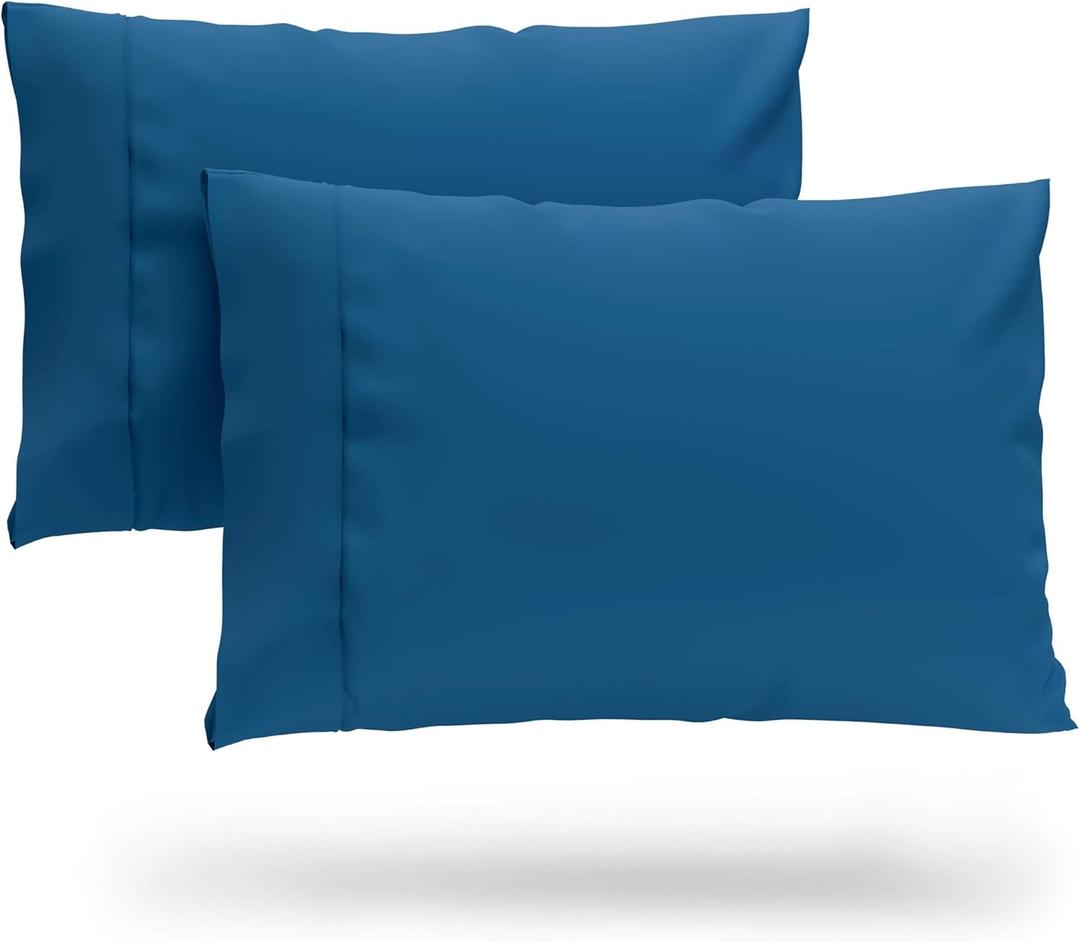 Cosy House Collection Luxury Cooling Rayon Derived from Bamboo Blend Ultra Soft Pillow Cases - Cooling & Breathable - Set of 2 Pillowcases with Envelope Closure (King, Royal Blue)