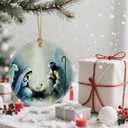 Nativity Scene Christmas Ornament, Jesus Birth Christmas Ornament, Holy Family Decoration, Religious Holiday Decor | Gifts for Christian, Gifts for Religious Women - Style A