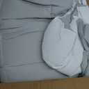 Nestl Light Grey Duvet Cover Queen Size - Soft Double Brushed Queen Duvet Cover Set, 3 Piece, with Button Closure, 1 Duvet Cover 90x90 inches and 2 Pillow Shams