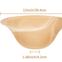 Glass Lamp Shade Replacement for Torchiere Floor LampsLamp Shade for Floor Lamp with Base E26 Socket, Standing Lamp Replacement Shade, Alabaster Glass Bowl Shade,E26 Socket Not Included (Amber)