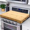 Stove Cover Board for Electric/Gas Stovetop, Bamboo Wood Cutting Board & Stove Top Covers for RV Gas Burners/Gas Stovetop, Bamboo Noodle Cutting Board with Handle Extra Kitchen Counter Space