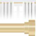 HEI! DEAR Gold Curtain Rods for Windows 18 to 60 Inch(1.5-5ft),1 Inch Heavy Duty Curtain Rods,Adjustable Curtain Rod,Modern Decorative Drapery Rods,Telescoping Window Curtains Rod 18-60",Brass Gold (18-60"&1 pack)