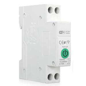 WiFi Smart Switch Breaker, 1-63A Adjustable WiFi Circuit Breaker, Smart Life/Tuya APP Remote Control Switch Timer Monitor Voltage Power Energy Usage, Compatible for Alexa Google Home DIN Rail