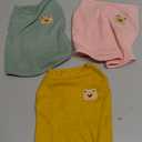 Cotton Dog Shirt Summer Lightweight Pet T-Shirts Soft Breathable Stretchy Cats Dogs Tee Shirt Sleeveless Vest Dog Apparel for Medium Small Dog Clothes 3PCS Yellow&Green&Pink, S