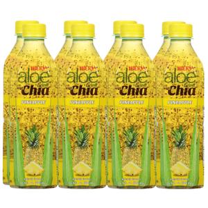 Iberia Aloe Vera Drink With Chia, Mango, 16.9 Fl Oz (Pack of 8)