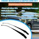 1 Pair Windshield Wiper Arm Compatible with 2004-2014 Ford F-150, 2009-2014 Ford Lobo,2010-2014 Lincoln Mark LT (Front Left + Front Right) #42937,42992