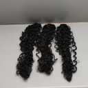 Clip in Hair Extensions, FLUFYMOOZ 4PC 100 Pure Protein Silk Hair Extensions Long Soft Natural Hairpiece 20 Inch Curly Hair Extension for Women (Black)