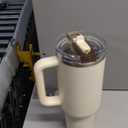 STANLEY Quencher ProTour Flip Straw Tumbler with Leakproof Lid | Built-In Straw & Handle | Cupholder Compatible for Travel | Insulated Stainless Steel Cup | BPA-Free (40 Ounces, Cream)