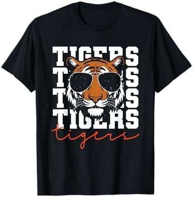 Vintage Tigers Inspirational Athletic Name Design Gift T-Shirt Male Large