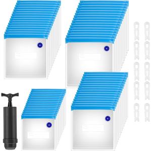 60 Pack Sous Vide Bags Vacuum Sealer for Food - 4 Sizes Reusable Zipper Storage Bags With Air Valve Double Layers