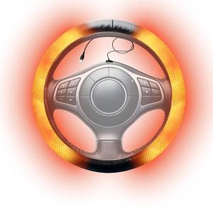 Peabownn Heated Steering Wheel Cover - 2025 New USB 14.5-15.5" Car Steering Wheel Cover Warmer, Rapid Heating Universal fit for Vehicles, Trucks, SUVs Black 14.5-15in