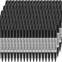 Permanent Markers, 120 Count Black, Fine tip, Oil-Based Permanent Markers, Waterproof and Fade-Resistant, for Paper, Wood, Metal, Glass and More
