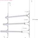 CANYAVE Over The Door Towel Rack, Over Door Towel Rack for Bathroom Door, Triple Towel Storage Holder with Hooks (Silver Gray, 20.15" L)