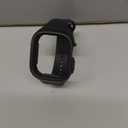 SURITCH Sport Band for Apple Watch Ultra 3/2/1 49mm & iWatch Series 9/8/7/6/5/4/SE3/SE2/SE 45mm 44mm 41mm 40mm, Soft Silicone Shockproof Rugged Protective Strap with Case for Women Men (Black)