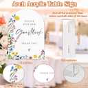 3 x Acrylic Wedding Signs Please Sign Our Guestbook Sign for Reception, 6x8" Floral Themed Arch Acrylic Table Decor, Love Is In Bloom & Baby In Bloom Decorations for Baby Shower Bridal Shower Engagement