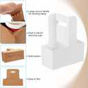 PATIKIL 2 Cup Drink Carrier with Handle, 20 Pack Kraft Paperboard to Go Coffee Cup Holder, Portable Disposable Handled Drink Carriers for Take Out Restaurant Food Service, White