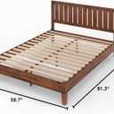 ZINUS Vivek Deluxe Wood Platform Bed Frame with Headboard, Wood Slat Support, No Box Spring Needed, Easy Assembly, Queen