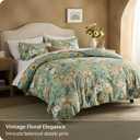 Bedsure PureWoven 100% Cotton Floral Duvet Cover Set , Queen, Green Garden
Reversible, Soft, Breathable, Zipper Closure, 8 Interior Ties, Machine Washable, 3 Pieces with 2 Pillow Shams, 90" X 90"