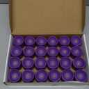 Homemory Purple Tea Lights Candles Battery Operated, 200+Hour Flameless Flickering Fake Electric LED Colored Tealights Candles for Party, Wedding, Halloween, Mardi Gras, Holiday Decor, 24-Pack