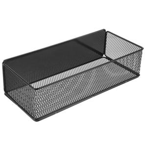 2 Pieces Magnetic Fridge Shelves Space-Saving Mesh Basket No Drill Needed Black for Kitchen Organization