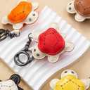 3 x 3D Tortoise Bag Charms Keychain, Handmade Sheepskin Purse Charm Ornament
