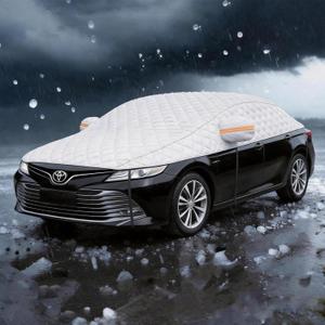 Hail Protector Car Cover for Sedan, Padded Car Cover for Hail Protection, Extra-Thick Multi-Layer Cotton Hail Cover for Car Top Half, Size M Fits Sedan/Coupe Under 186 inchs
