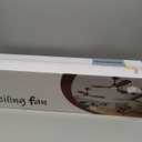 42" Wood Ceiling Fan with Lights Remote Control,Quiet DC Motor 3 Blade Ceiling Fans for Patio Living Room, Bedroom, Office,Indoor Outdoor(Black+Dark Walnut)