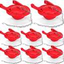 Lasnten 8 Pcs 3 Inch Rubber Toilet Flapper Replacement Kit Toilet Tank Flap with 2 Toilet Handle and Stainless Chain Toilet Stopper Flapper Compatible with TOTO Flapper Model G-Max, Easy to Install (Red)