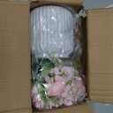 Yookeer Spring Easter Table Centerpiece Decorations Artificial Flower Bunny Ear and Vase Table 13.8 x 5.1 Inches Pink Spring Centerpieces Plush Rabbit Decor for Dining Room Home Office