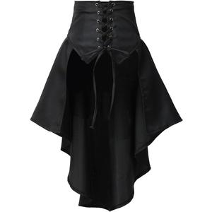 COSDREAMER Steampunk Women's Skirts Waist Belt for Women Ruffles Pirate Corset Costumes (Medium, Black)