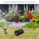 Extension Cord Cover Outdoor, 8 Pack IP54 Water-Resistant Power Cord Protector Electrical Connection Box Outside Cable Safety Cover for Electronics Plug Outlet Tool Holiday Light, Black