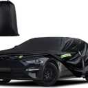 Car Cover Custom Fit for Ford Mustang 1994-2025, for Chevy Camaro 2010-2025, Waterproof All Weather Full Exterior Cover Rain Hail Sun Protector Car Cover with Door Zipper