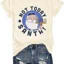 Not Today Santa Shirt Chrismukkah Hanukkah Menorah T-Shirt, Size M