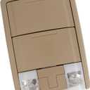 Overhead Console Dome Map Light Lamp,for 2011-2016 Ford Super Duty F250 F350 F450 F550 Crew Cab Truck Interior Cab Lights w/o Sunroof and Stationary Rear Window (Tan/Adobe)