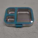 Stainless Steel Lunch Box, 3 Compartments Metal Bento Box for Kids Adults, Leak-Proof Lunch Box for School Office, Dishwasher Safe, BPA-Free, Tritan Lid, Blue