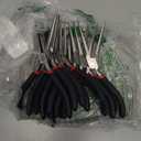 12 PCS 6 Inch Needle Nose Pliers, Long Needle Nose Pliers, Red Black Handle Tapered Needle Nose Pliers for Handmade Craft, Jewelry Making