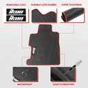 Fit 2006-2011 Honda Civic Coupe & Sedan Floor Mat Black w/Red Edge