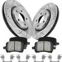 Anpulsero Automotive Replacement Brake Kits Front Brake Pads and Rotors Kit Compatible with 2004-2008 Chevrolet Malibu, Brakes and Rotors Anti-rust Oil Protected 55093 D1028-7932 Brake Kit 11.7in