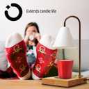 NOCTILICUA Electric Candle Warmer Lamp, Dimmer, Timer, Wooden Base with Black Stand, Black Shade, gift for Mother's Day, birthday, Christmas, Thanksgiving, Room Decor, Scented Wax Jar Candle Warmer (Midnight)