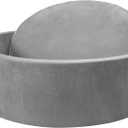 Foam Baby Ball Pit, 35.4"x 11.8" Ball Pits for Toddlers, Soft Round Kiddie Playpen Ball Pool for Kids with Soft Memory Sponge, Ideal Gift for Babies Indoor and Outdoor Game, Grey (Balls not Included) 