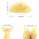 Gemini Constellation Hair Claw with Rhinestones and Pearls, Yellow Personalized Acetate Hair Clip for Women Gift 1 Piece