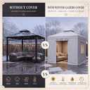 Windyun 10×12 ft Outdoor Gazebo Cover for Winter(Gazebo Not Included)