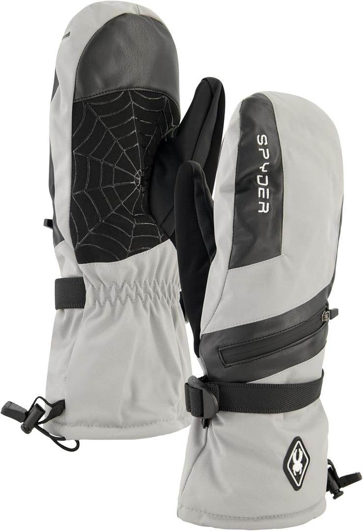 Spyder Womens Insulated Winter Ski Mitten (Medium, Pewter)