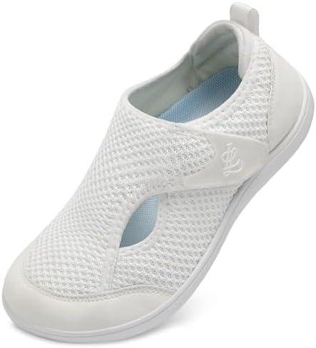LeIsfIt Womens Wide Diabetic Shoes Adjustable Barefoot Walking Shoes Breathable Zero Drop Sneakers for Wide Width Arthritis Edema Feet (39)