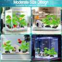 MyLifeUNIT Fish Tank Decor, Silk Aquarium Plants and Hideaway Rock Cave Decor for Betta Fish Tank Accessories, Goldfish, Turtle Tank Decorations