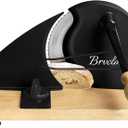 UpgradedManual Bread Slicer for Homemade Sourdough Bread,Metal Guide & Adjustable Thickness, Hand Crank Bread Slicer with Scale Line and Suction Cup, Sharp Blade, Suitable for Sourdough Bread, Etc (Black)